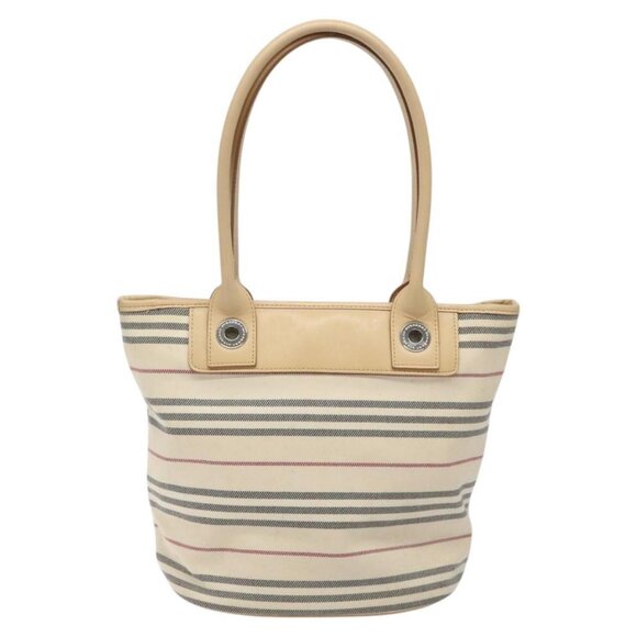 BURBERRY Nova Check Tote Bag Canvas Beige Auth - Picture 2 of 16